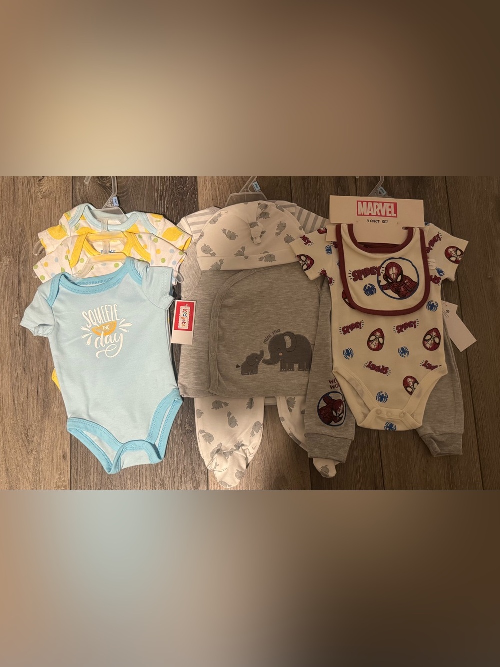New Kidgets Gray Elephant Baby Matching Set